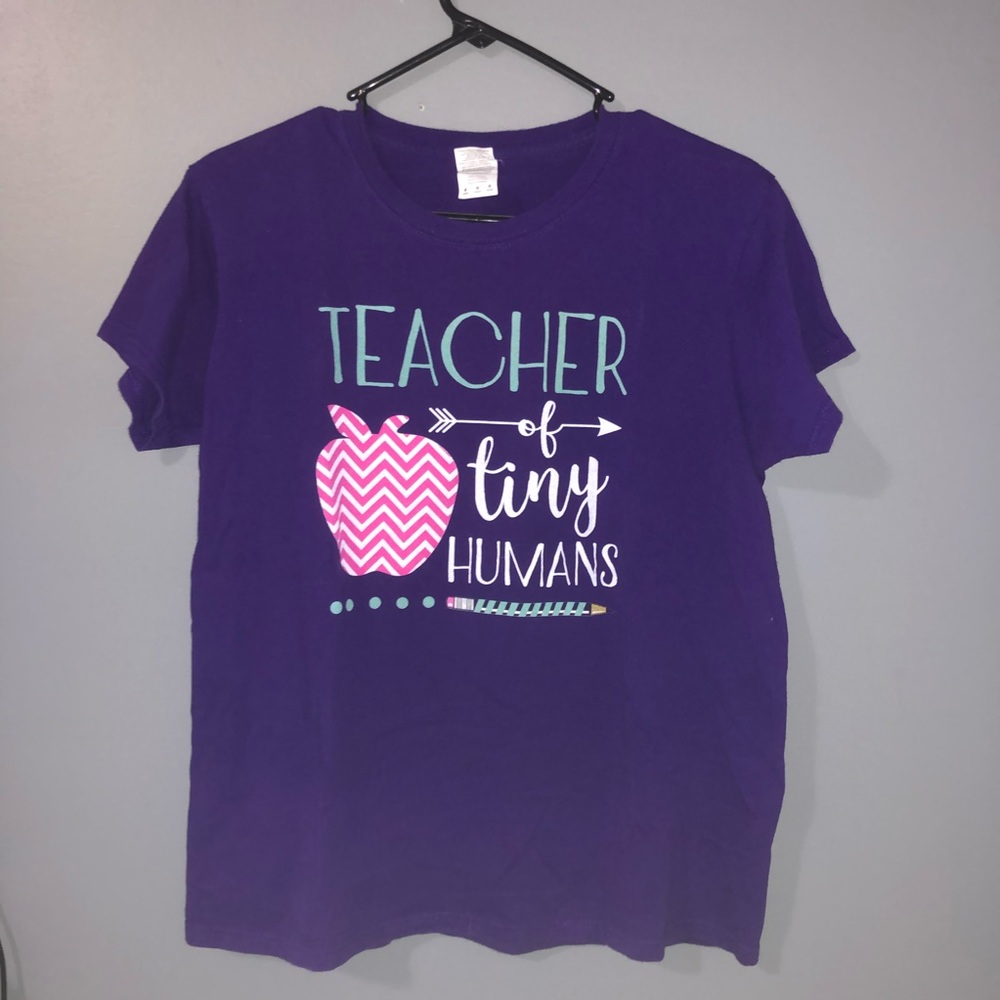 Purple “Teacher of Tiny Humans” T-Shirt